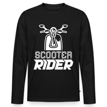 Scooter Riders Ride Scooter Scooter Moped - Men's Premium Organic Long Sleeve Shirt - black - Front - Nico (187cm)