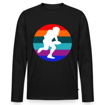 American football - Männer Premium Bio Langarmshirt - Schwarz - Vorne - Nico (187cm)