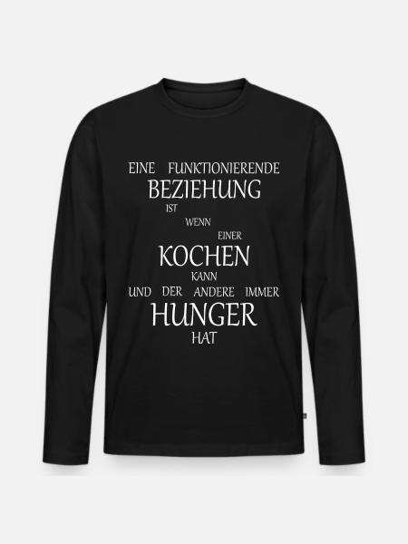 Eine funktionierende Beziehung koch geschenk shirt - Männer Premium Bio Langarmshirt - Schwarz