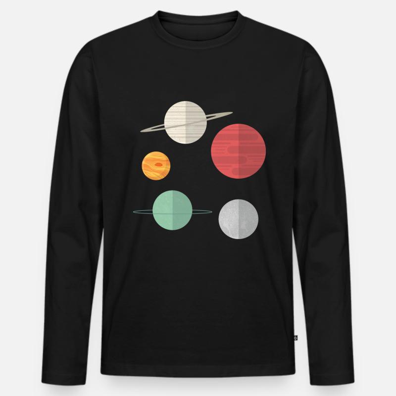 Galaxis - Männer Premium Bio Langarmshirt - Schwarz