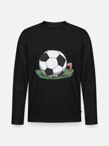 Fußball Geschenk Idee - Männer Premium Bio Langarmshirt - Schwarz