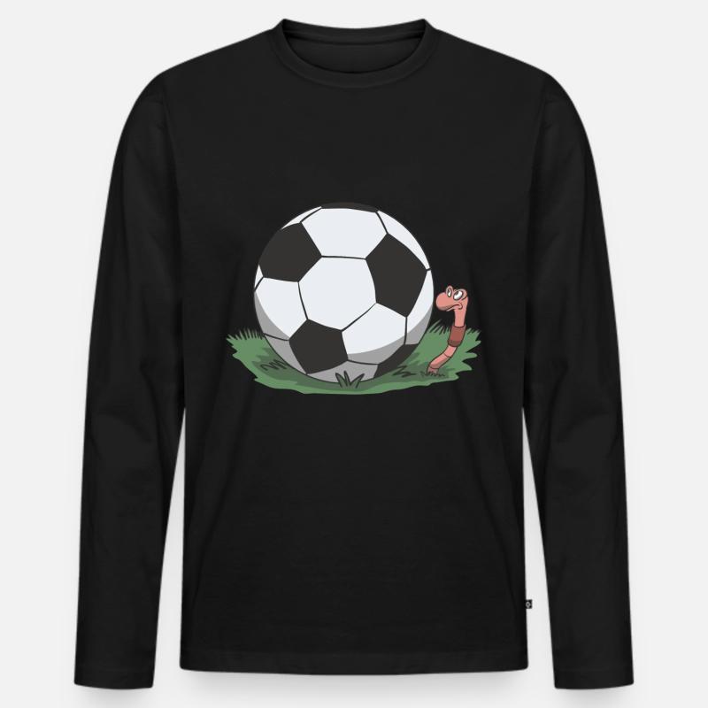 Fußball Geschenk Idee - Männer Premium Bio Langarmshirt - Schwarz