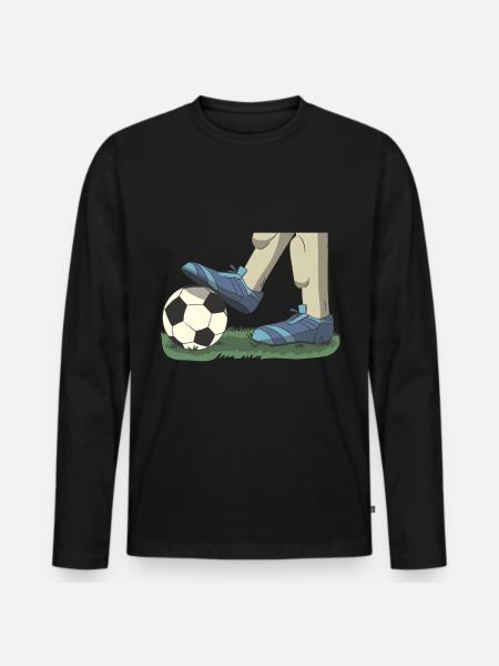 Soccer cleats - Men's Premium Organic Long Sleeve Shirt - black