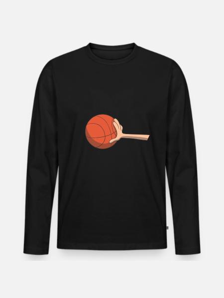 Basketball hand ball gift idea - Men's Premium Organic Long Sleeve Shirt - black