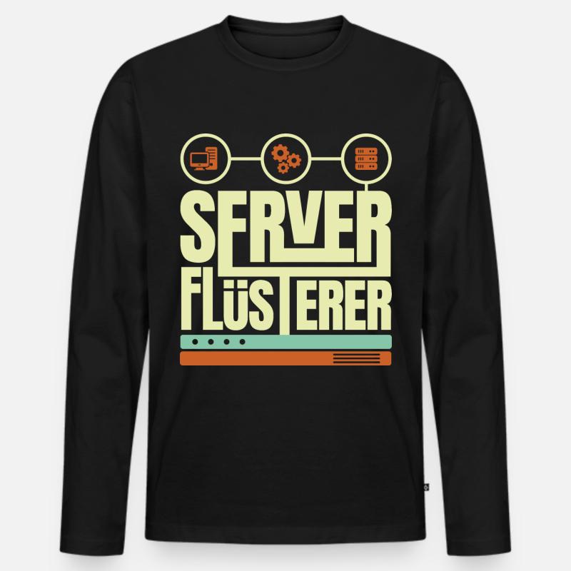 Sysadmin Network Gift - Men's Premium Organic Long Sleeve Shirt - black
