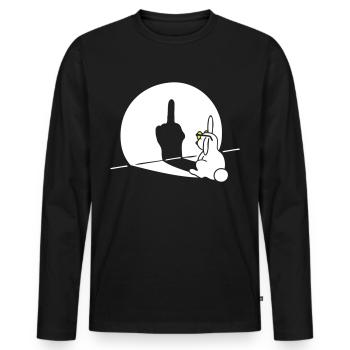 Fuck you very much - 2C black & very dark Shirts - T-shirt manches longues Premium bio Homme - noir - Devant - Nico (187cm)
