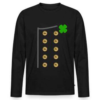 Chimney sweep costume carnival carnival party - Men's Premium Organic Long Sleeve Shirt - black - Front - Nico (187cm)