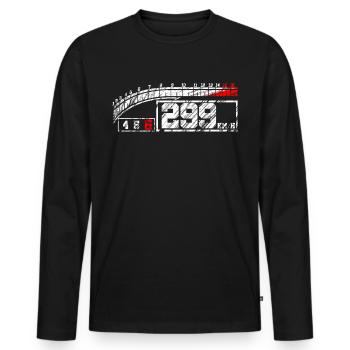 Motorcycle speedometer 299km/h - Men's Premium Organic Long Sleeve Shirt - black - Front - Nico (187cm)