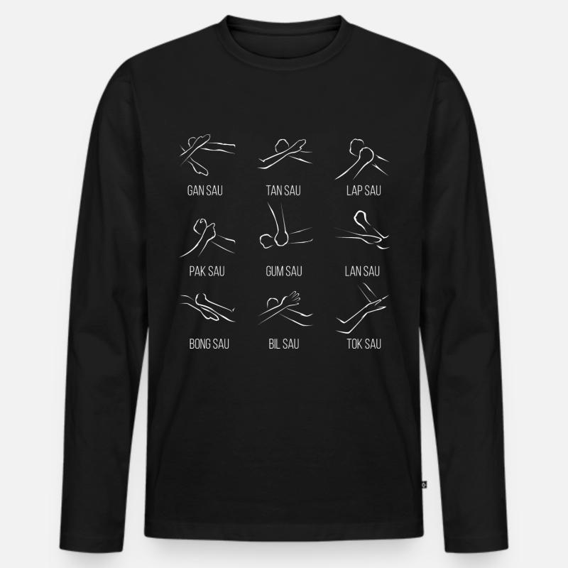 Wingtsun Wing chun - Männer Premium Bio Langarmshirt - Schwarz