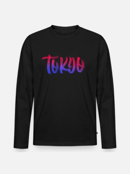 Tokyo - Men's Premium Organic Long Sleeve Shirt - black