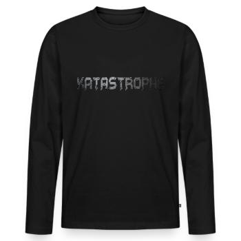 KATASTROPHE - Männer Premium Bio Langarmshirt - Schwarz - Vorne - Nico (187cm)