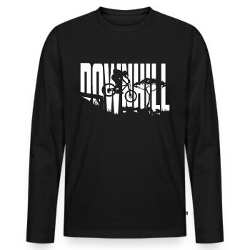 VTT de descente VTT - T-shirt manches longues Premium bio Homme - noir - Devant - Nico (187cm)