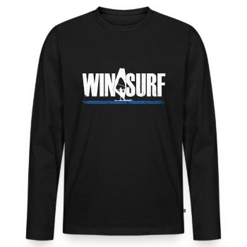 Windsurf planche à voile Windsurf - T-shirt manches longues Premium bio Homme - noir - Devant - Nico (187cm)