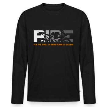 Motocycliste RIDE GP Racer Biker - T-shirt manches longues Premium bio Homme - noir - Devant - Nico (187cm)