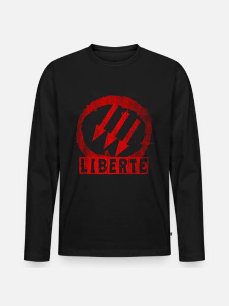 ANTIFA LIBERTÉ FREEDOM - Men's Premium Organic Long Sleeve Shirt - black