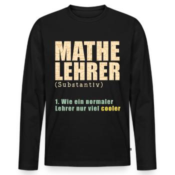 Mathelehrer Geschenk - Männer Premium Bio Langarmshirt - Schwarz - Vorne - Nico (187cm)