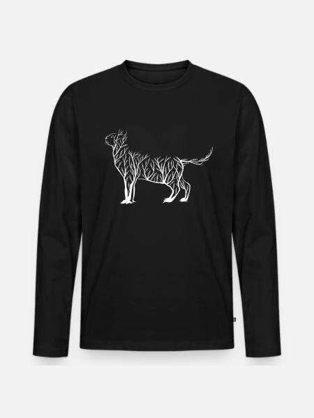Cat kitty tomcat kitty - Men's Premium Organic Long Sleeve Shirt - black