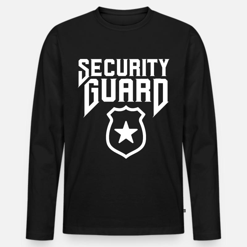Security officer Security security guard - Men's Premium Organic Long Sleeve Shirt - black