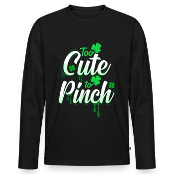 St. Patrick's Day - Men's Premium Organic Long Sleeve Shirt - black - Front - Nico (187cm)
