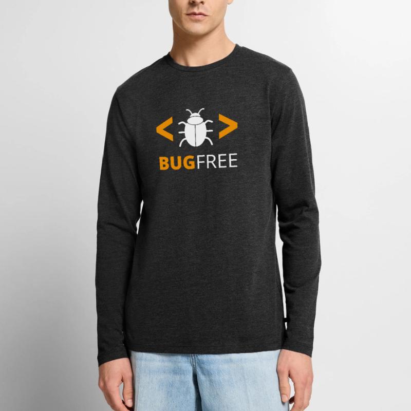 Bugfree Fehlerfrei Programmierer Code Geek Männer Premium Bio Langarmshirt