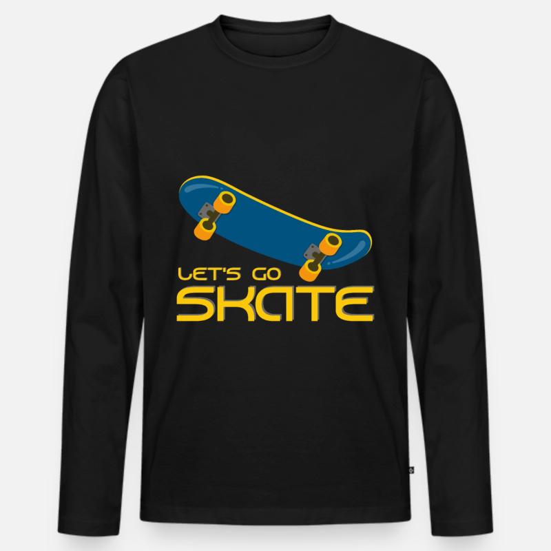 Skateboarder - Men's Premium Organic Long Sleeve Shirt - black