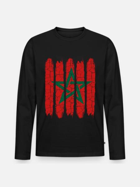 Morocco - Men's Premium Organic Long Sleeve Shirt - black