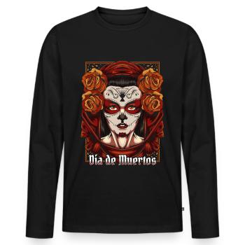 Day of the Dead - Men's Premium Organic Long Sleeve Shirt - black - Front - Nico (187cm)