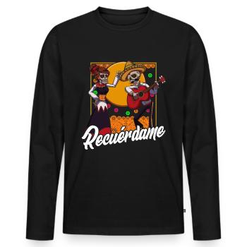 Day of the Dead - Men's Premium Organic Long Sleeve Shirt - black - Front - Nico (187cm)