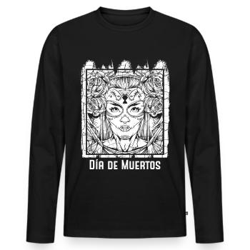 Day of the Dead - Men's Premium Organic Long Sleeve Shirt - black - Front - Nico (187cm)