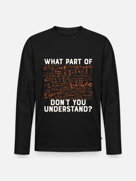 Science physics math gift formula - Men's Premium Organic Long Sleeve Shirt - black