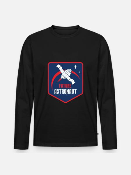 Funny Future Astronaut gift - Men's Premium Organic Long Sleeve Shirt - black