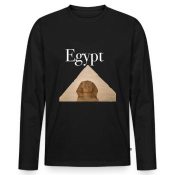 Pyramide pyramides Egypte - T-shirt manches longues Premium bio Homme - noir - Devant - Nico (187cm)