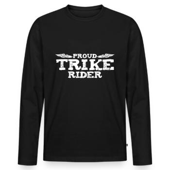 Proud Trike Rider | Motorrad Tour Geschenk - Männer Premium Bio Langarmshirt - Schwarz - Vorne - Nico (187cm)