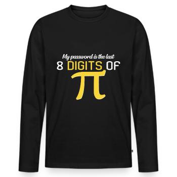 Mathematik - Männer Premium Bio Langarmshirt - Schwarz - Vorne - Nico (187cm)