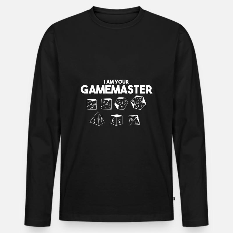 Gamemaster | Tabletop RPG Brettspiel Geschenk - Männer Premium Bio Langarmshirt - Schwarz