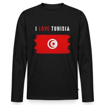 Tunisia - Men's Premium Organic Long Sleeve Shirt - black - Front - Nico (187cm)