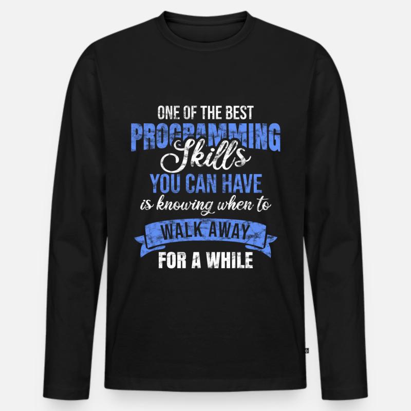 Programmierer - Männer Premium Bio Langarmshirt - Schwarz