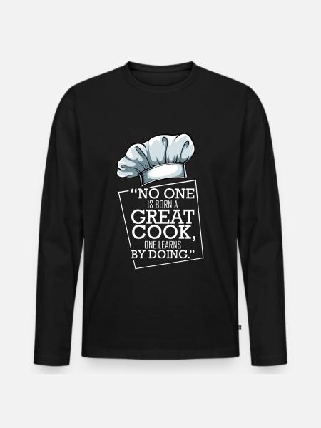 chef - Men's Premium Organic Long Sleeve Shirt - black