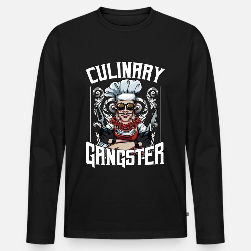Chefkoch - Männer Premium Bio Langarmshirt - Schwarz