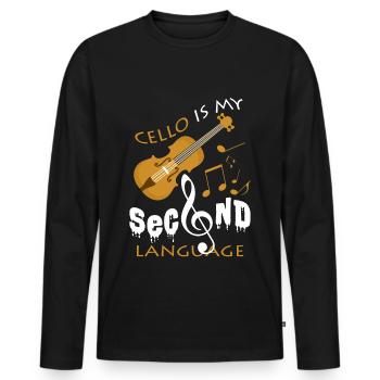 Cello - Männer Premium Bio Langarmshirt - Schwarz - Vorne - Nico (187cm)