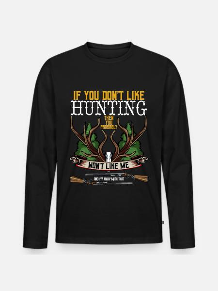 chasse - T-shirt manches longues Premium bio Homme - noir