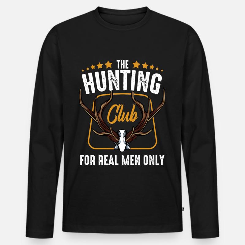 Jagd - Männer Premium Bio Langarmshirt - Schwarz