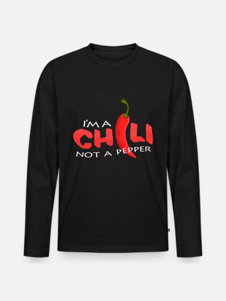chili - Men's Premium Organic Long Sleeve Shirt - black