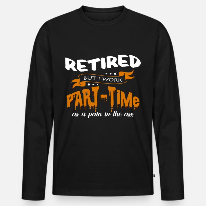 Ruhestand - Männer Premium Bio Langarmshirt - Schwarz
