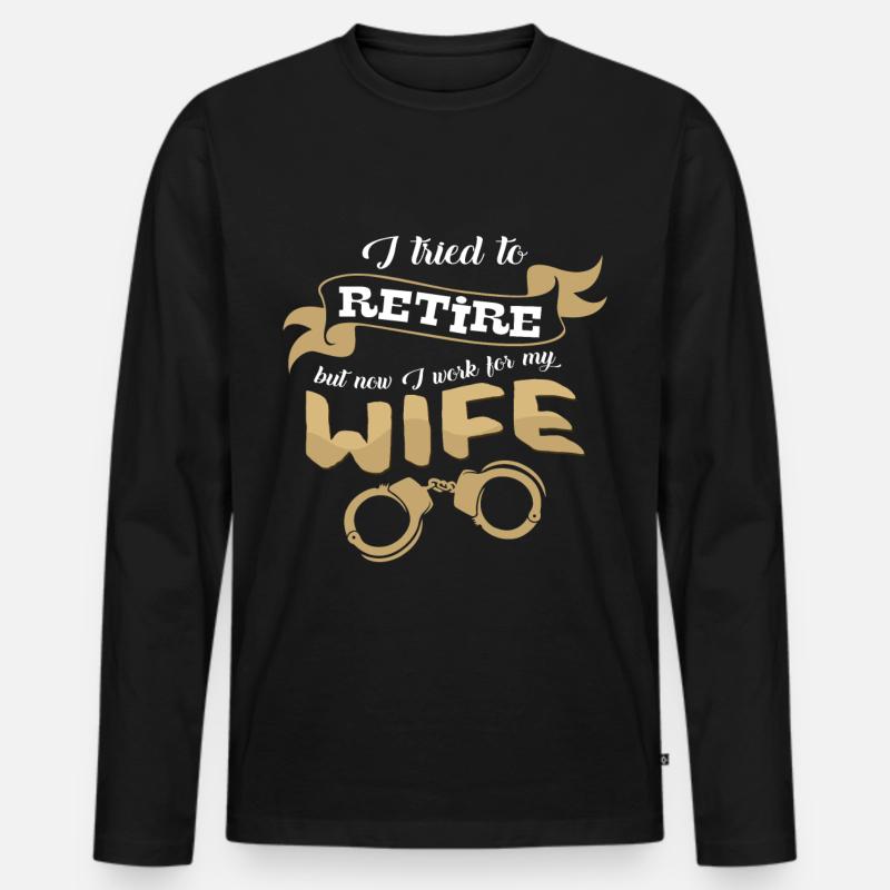 Ruhestand - Männer Premium Bio Langarmshirt - Schwarz