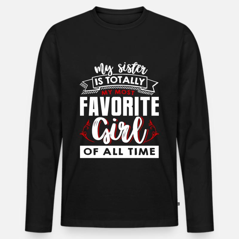 Bruder Und Schwester - Männer Premium Bio Langarmshirt - Schwarz