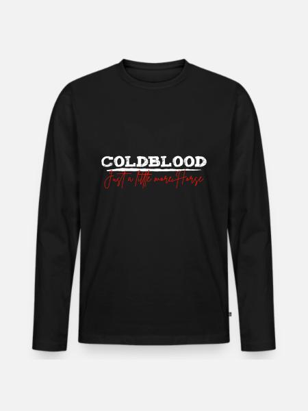 Koldt blod Flere heste | Rytter stabil gave - Premium økologisk langærmet T-shirt til mænd - sort