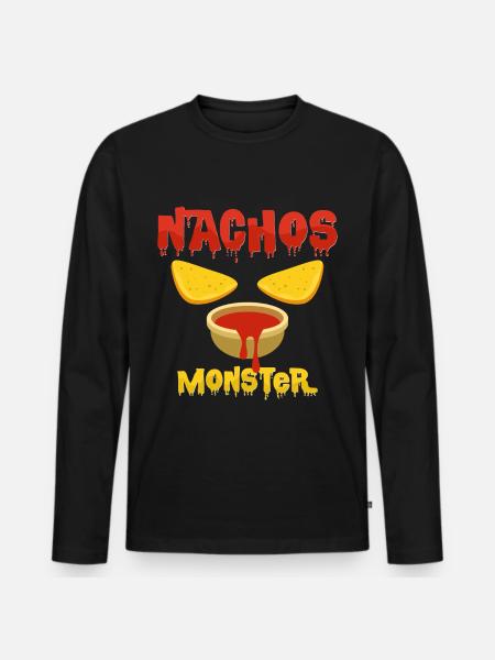 Nacho - Men's Premium Organic Long Sleeve Shirt - black