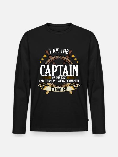 sailing - Men's Premium Organic Long Sleeve Shirt - black