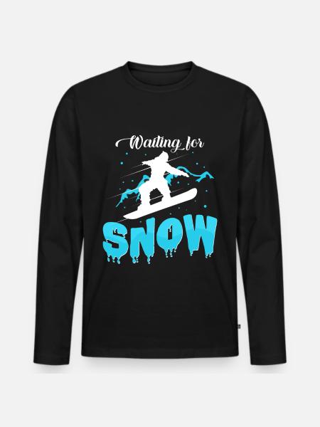 snowboard - Men's Premium Organic Long Sleeve Shirt - black